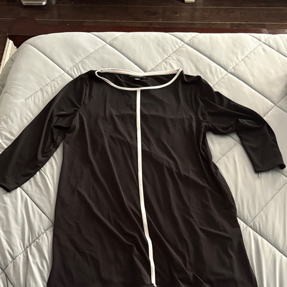 Black Tunic with White Trim polyester - Picture 1 of 1